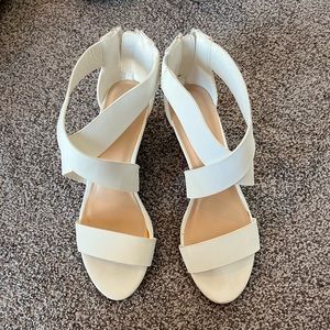 White wedge sandal